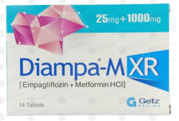 DIAMPA M XR 25+1000 MG TAB