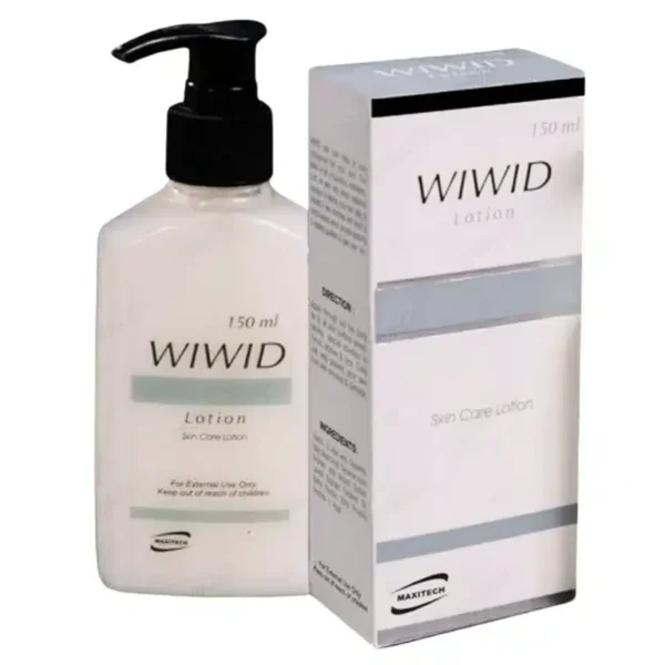 WIWID SKINCARE LOTION hydrating and soothing lotion that nourishes and protects skin lightweight formula absorbs quickly softens and refreshes suitable for daily use.